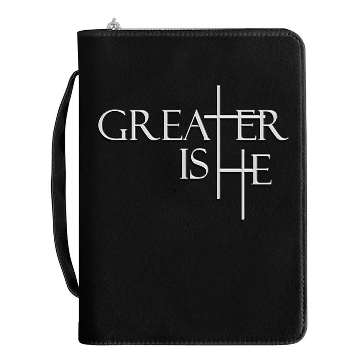 Greater Is He Collection Faux Leather Bible Cover