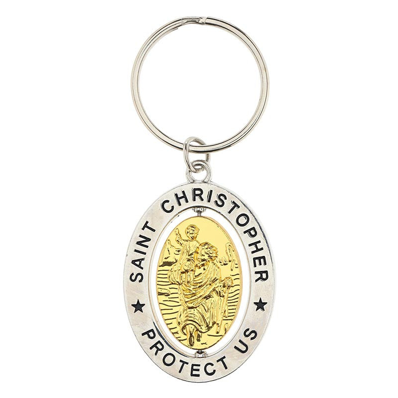 Saint Christopher Revolving Key Ring