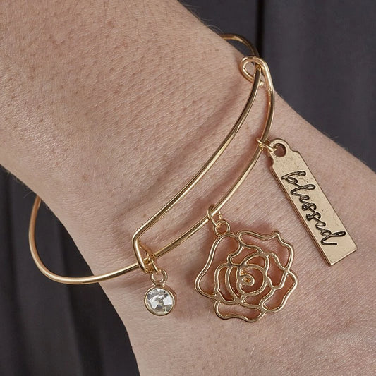 Blessed is She Who Has Believed Bangle Bracelet
