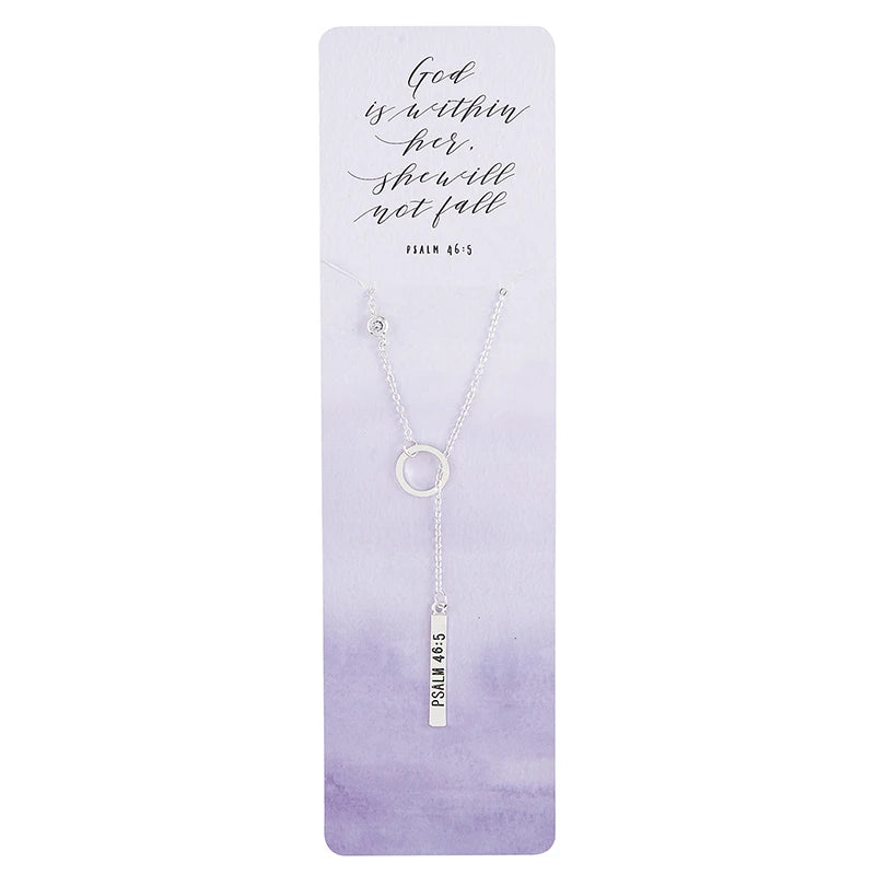God is Within Her Lariat Necklace