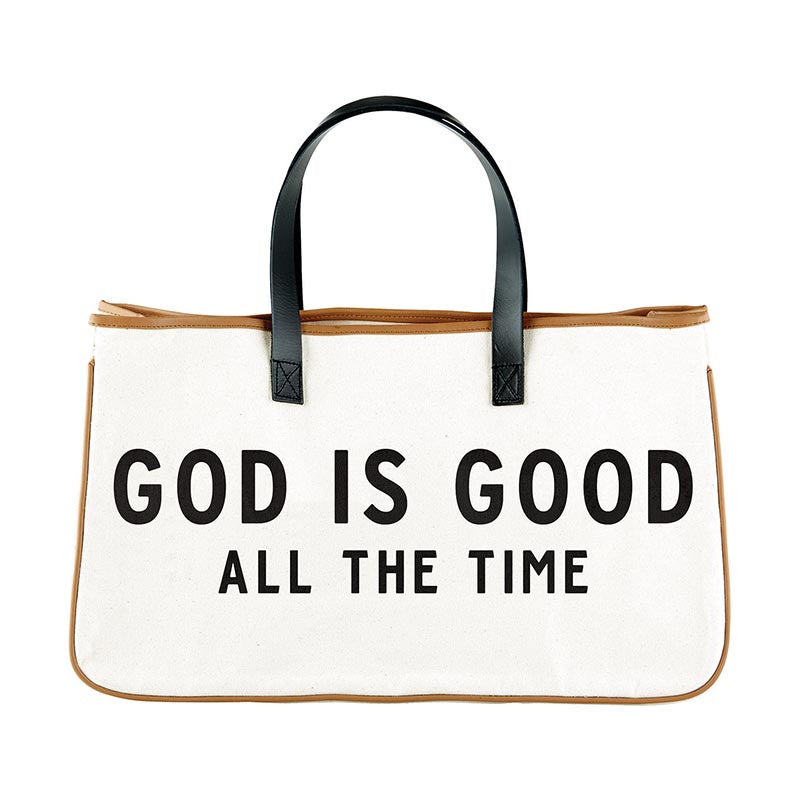 Large Canvas Tote - God is Good All the Time