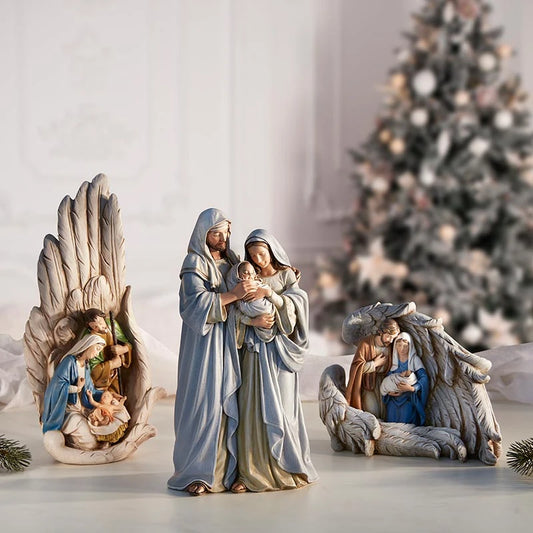 12" H Adoring Family Statue