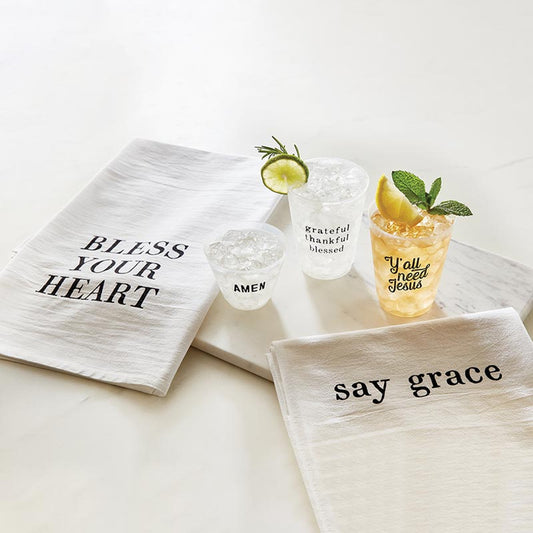 Frost Cups - Grateful Thankful Blessed - Set of 8