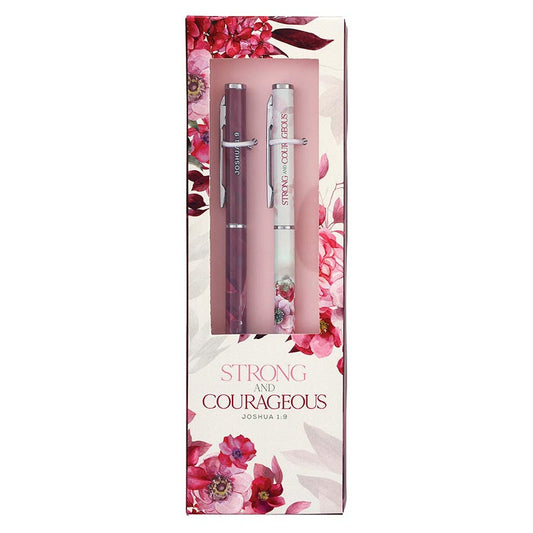 Pen Set - Strong and Courageous