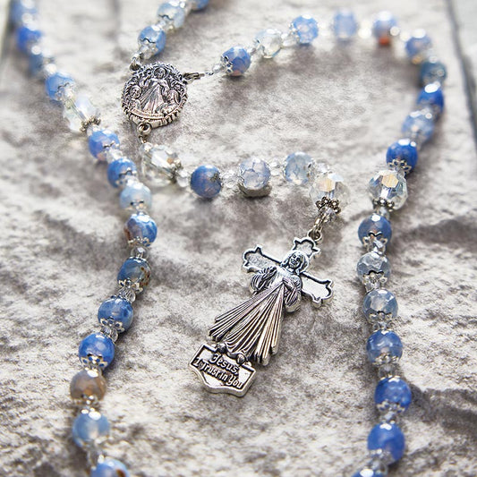 Divine Mercy Guilia Signorelli Rosary- Blue