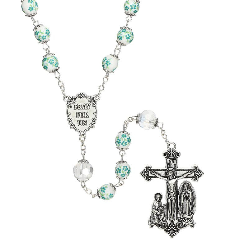 Our Lady of Guadalupe Guilia Signorelli Rosary- Green Ceramic