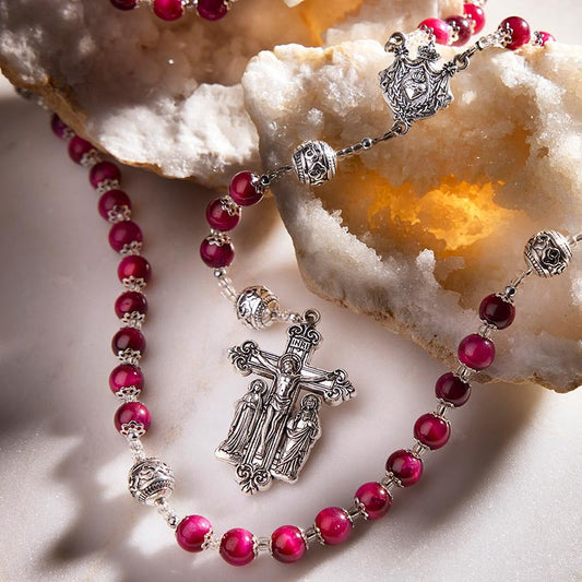 Sacred Heart Guilia Signorelli Rosary- Double Tigers Eye