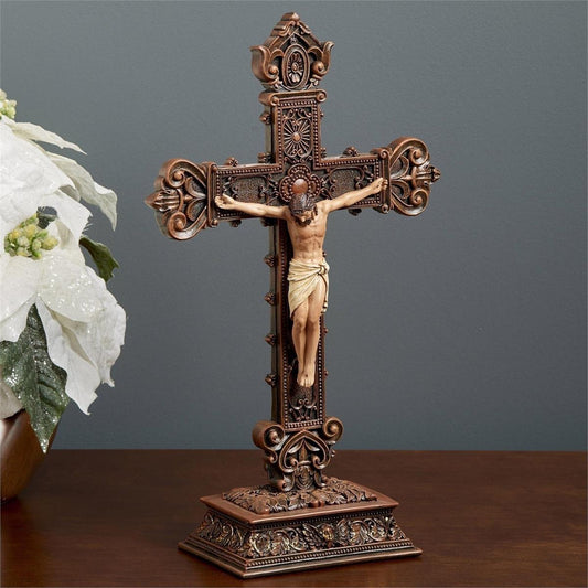 14.5"H STANDING CRUCIFIX