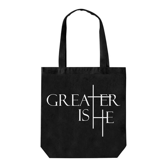 Greater Is He Collection Canvas Tote Bag