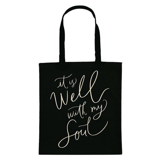 Gathered Grace Canvas Tote - It Is Well With My Soul