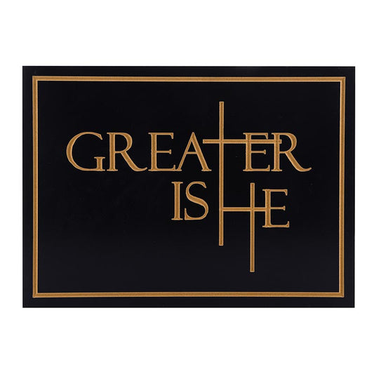 Greater Is He Collection Carved Black