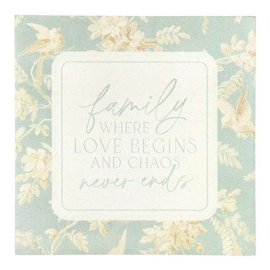 Where We Begin Word Block - Family Where Love Begins