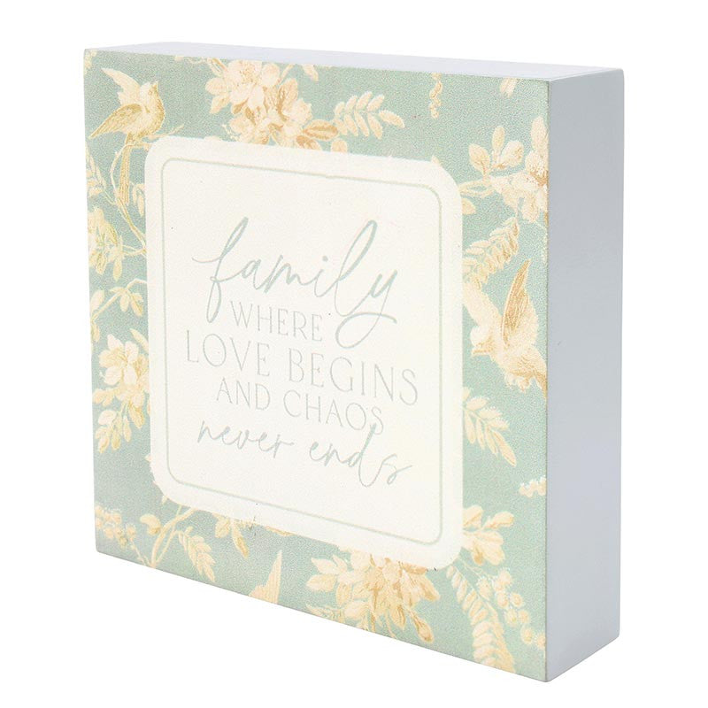 Where We Begin Word Block - Family Where Love Begins