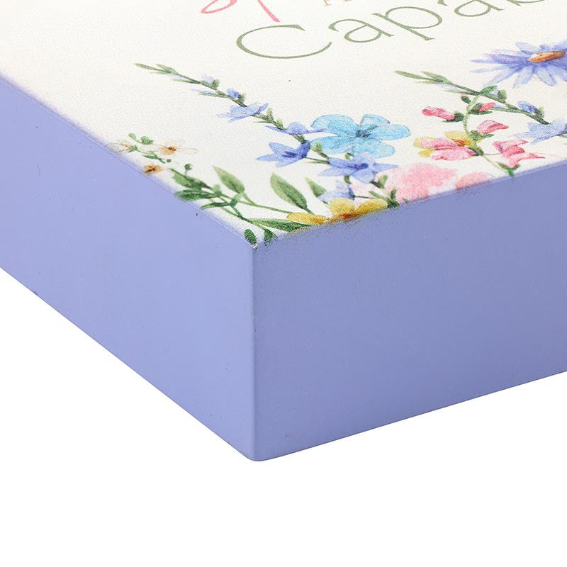 Worthy Wildflowers Mini Word Block - You Are Worthy Strong