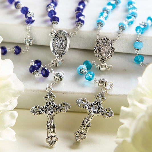 Sun Crystal Rosary - Saint Michael