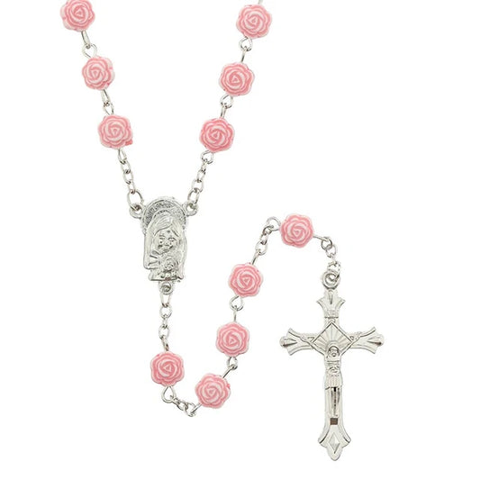 Pink Rosebud Rosary