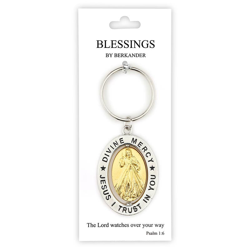 Divine Mercy Revolving Key Ring