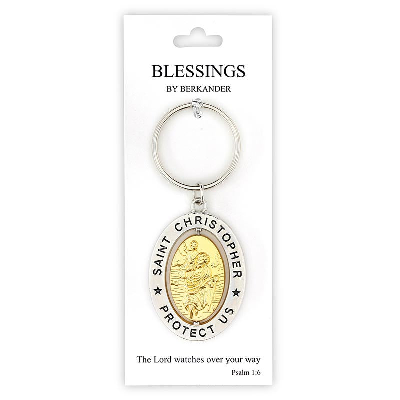 Saint Christopher Revolving Key Ring