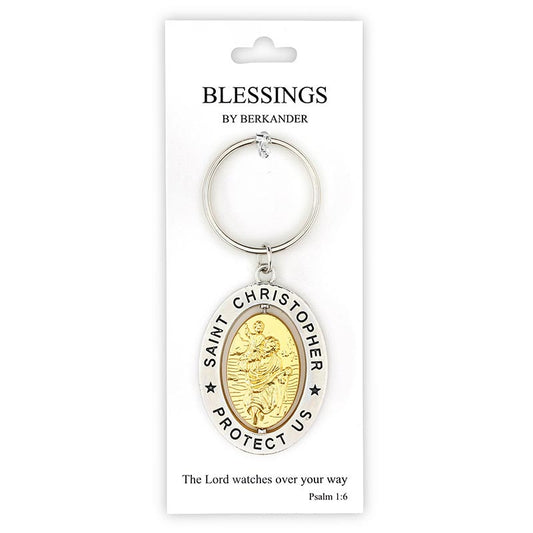Saint Christopher Revolving Key Ring