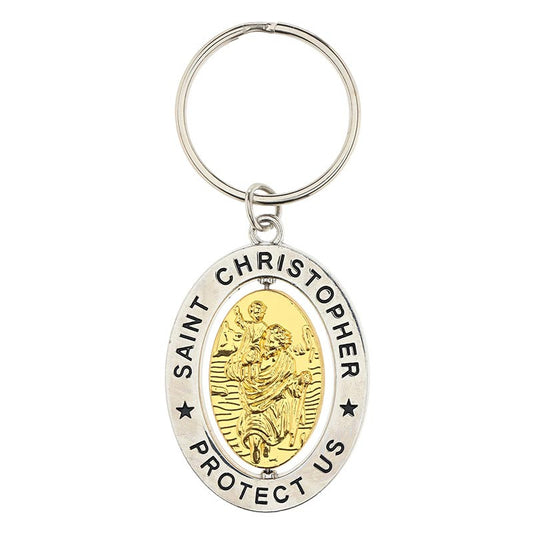 Saint Christopher Revolving Key Ring
