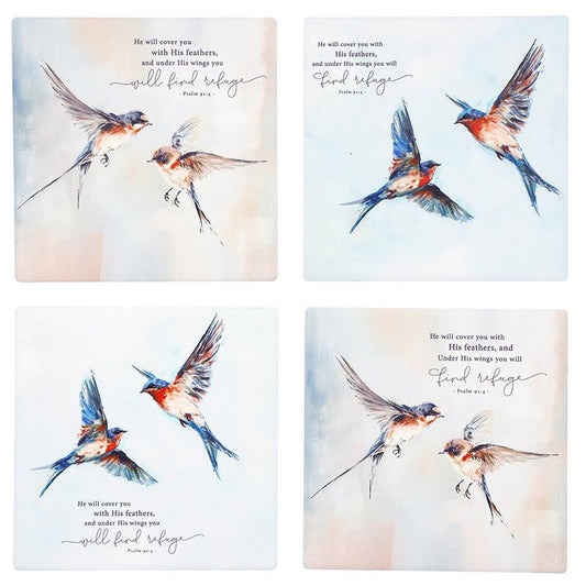 Under His Wing Collection Coaster - 4/pk