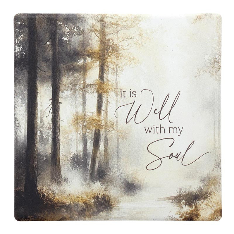 It Is Well With My Soul Coaster Set - Square