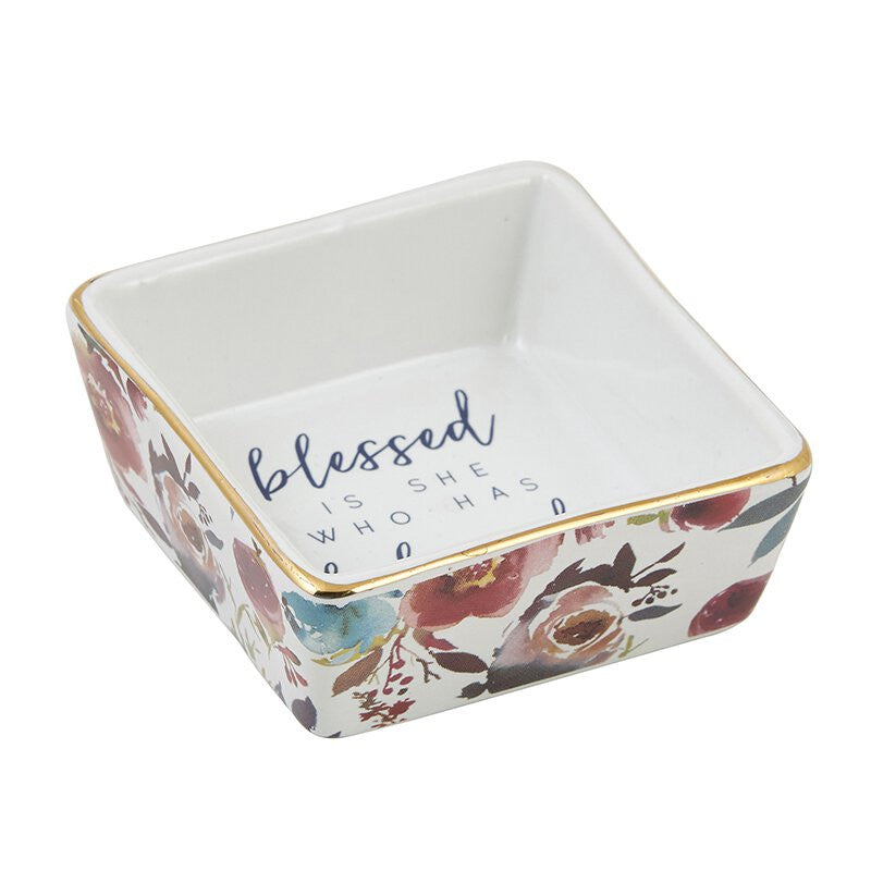 Blessed is She Who Has Believed Jewelry Tray