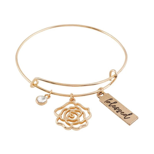 Blessed is She Who Has Believed Bangle Bracelet