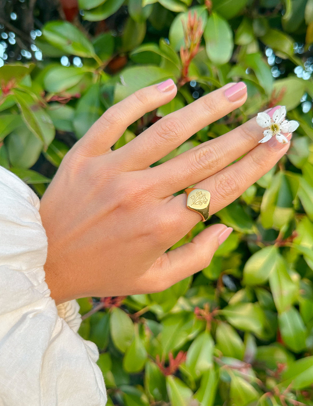 Floral Signet Ring