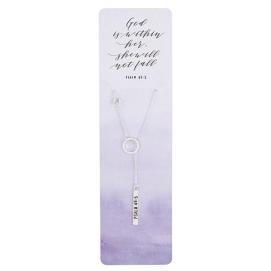 God is Within Her Lariat Necklace