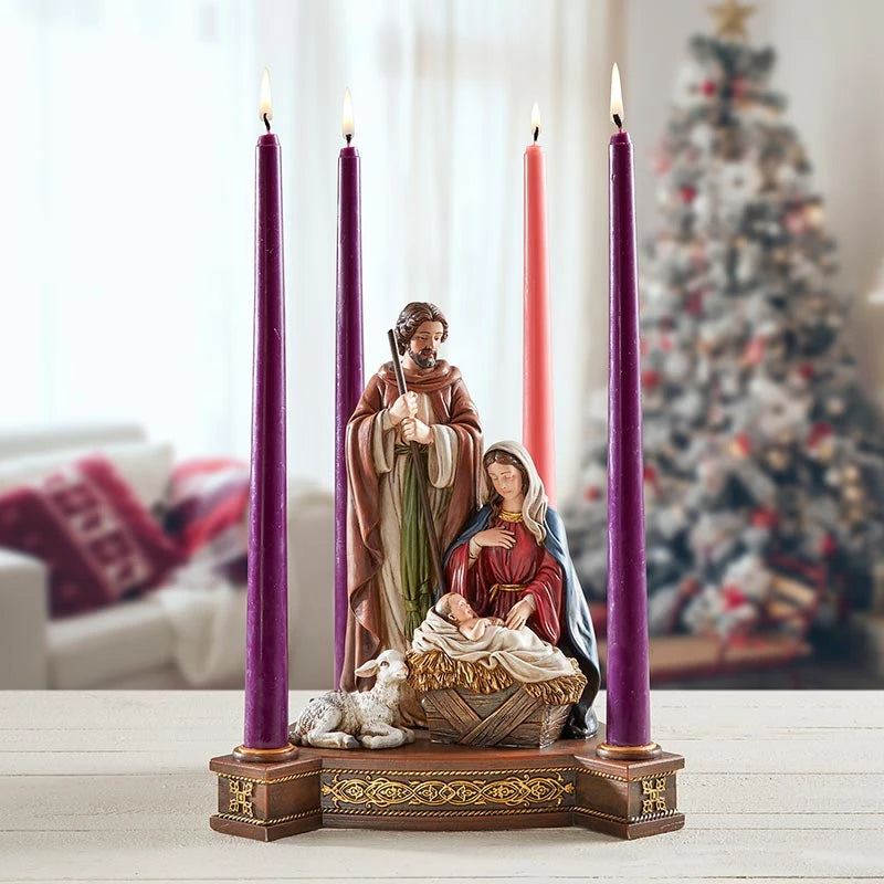 Holy Family Advent Candleholder