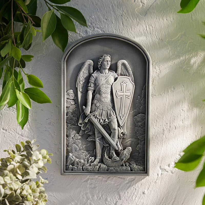 12.25" H Saint Michael Garden Plaque