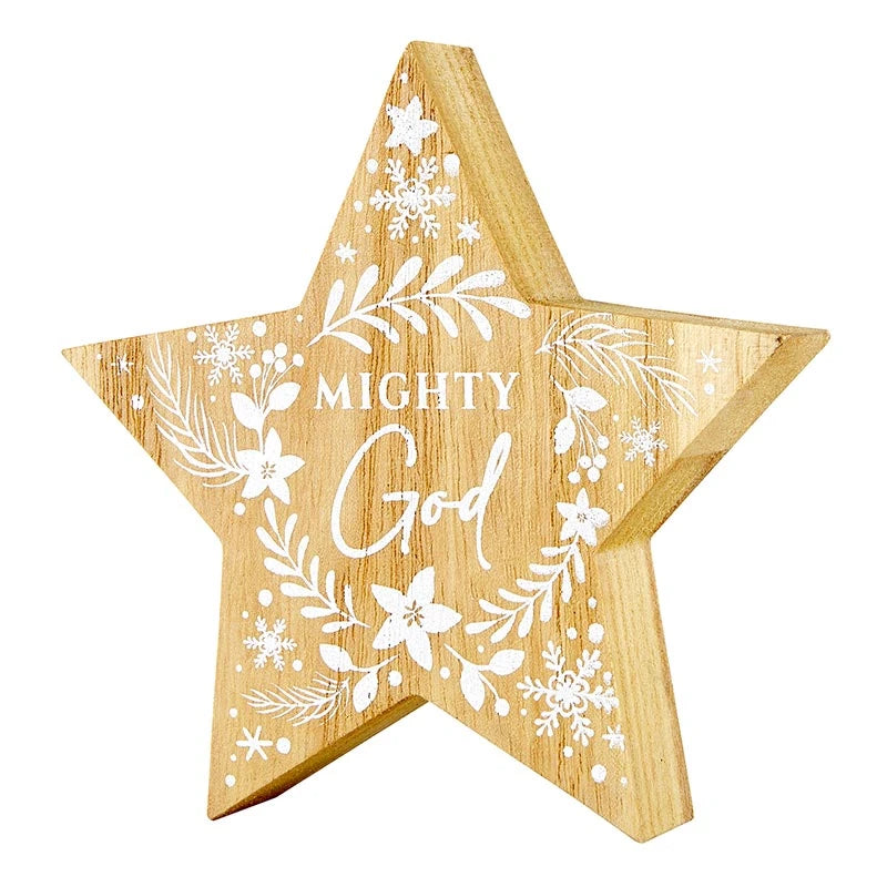 Wood Stars - Names of Jesus - 4 PK