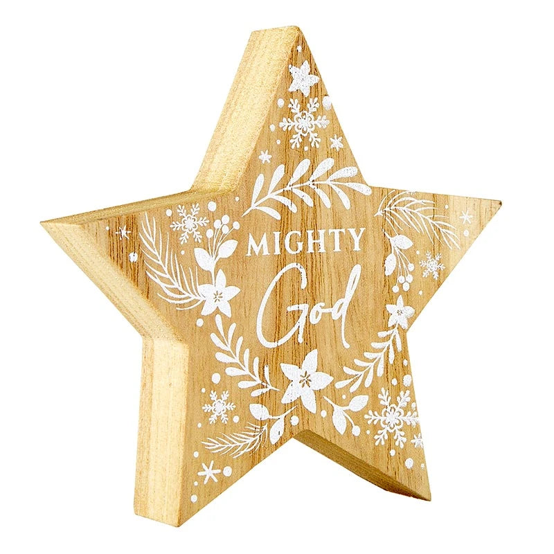 Wood Stars - Names of Jesus - 4 PK