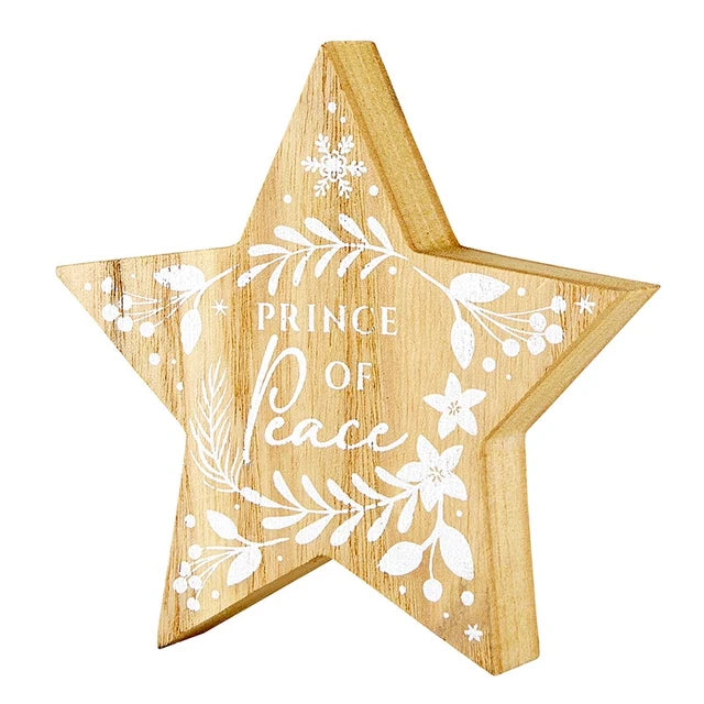 Wood Stars - Names of Jesus - 4 PK