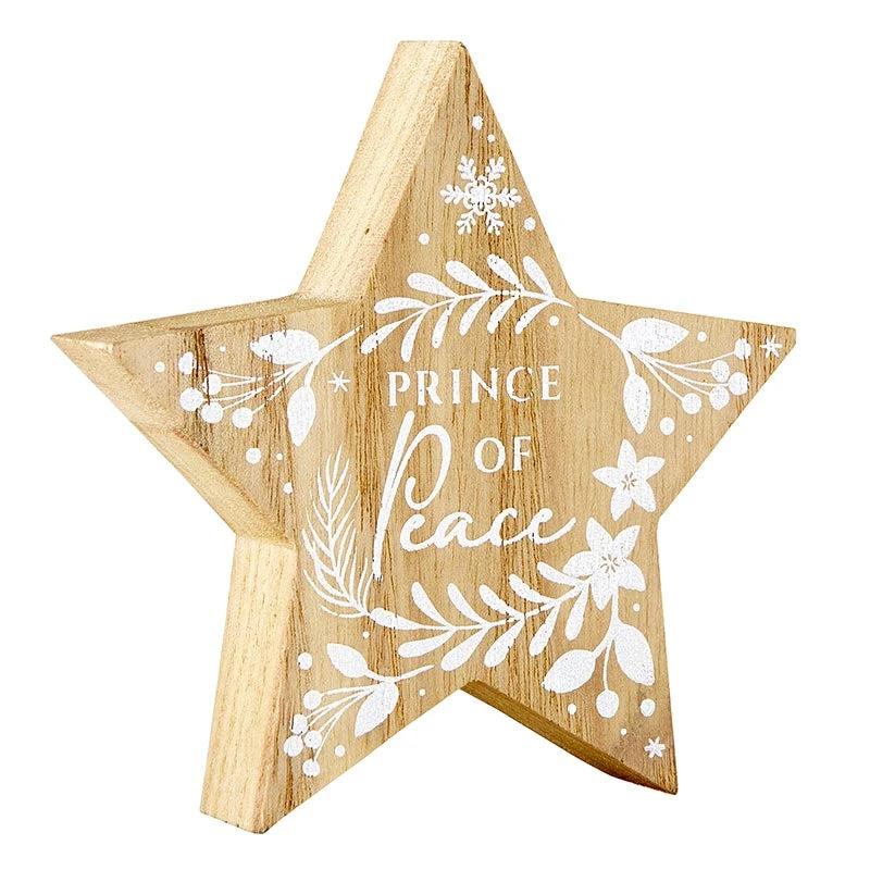 Wood Stars - Names of Jesus - 4 PK