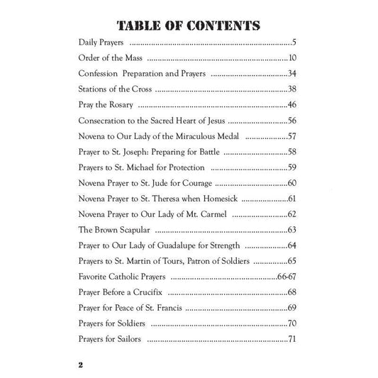 Prayer Book - Armed Forces (Catholic Edition)
