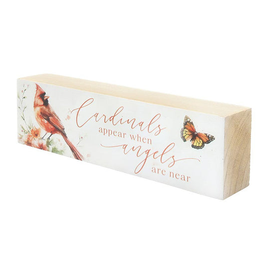 Wings of Love Stick Sign - Cardinals Appear When Angels Are Near