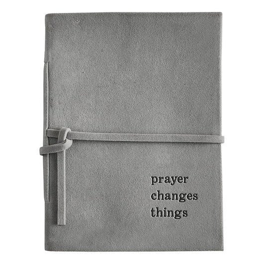 Suede Journal - Prayer Changes Things