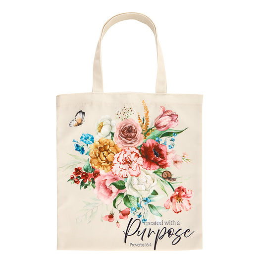 Created With A Purpose Canvas Tote Bag