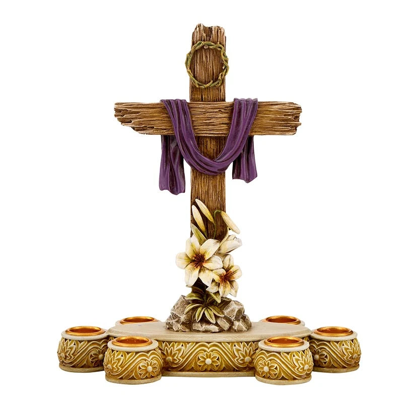 Lent Cross Candleholder
