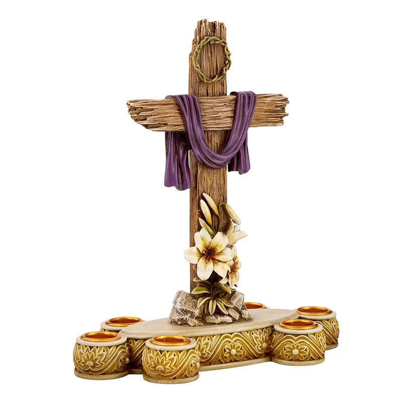 Lent Cross Candleholder