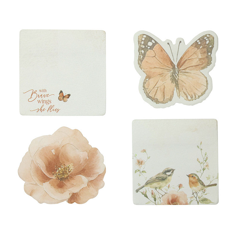 With Brave Wings Die Cut Sticky Notes (4 Asst)