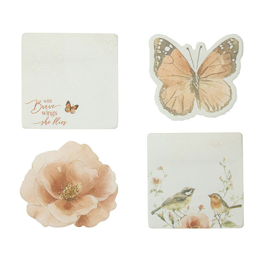 With Brave Wings Die Cut Sticky Notes (4 Asst)