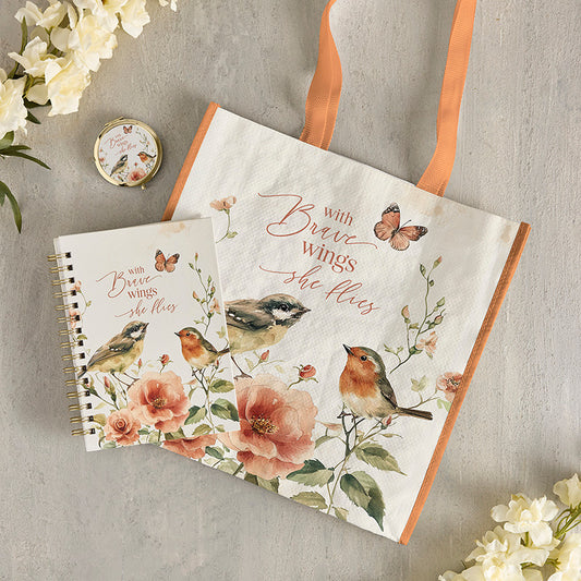 With Brave Wings Spiral Notebook