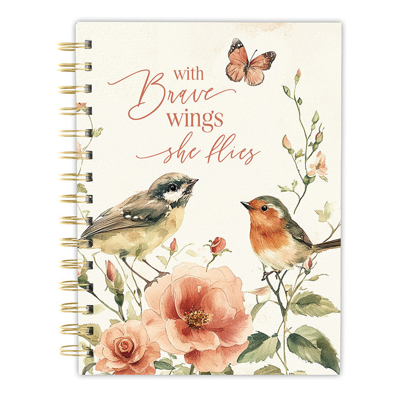 With Brave Wings Spiral Notebook
