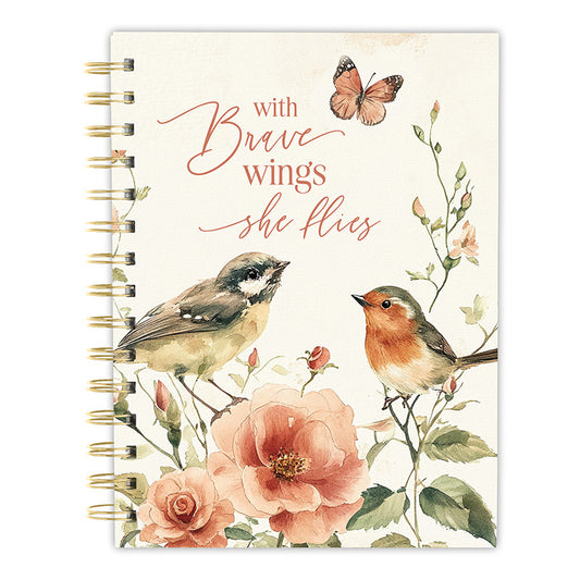 With Brave Wings Spiral Notebook