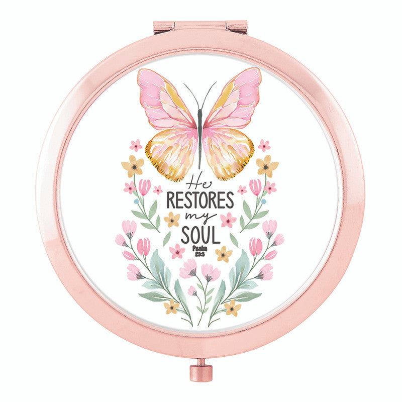 He Restores My Soul Compact Mirror