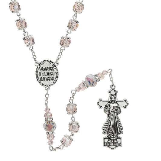 Pink Divine Mercy Guilia Signorelli Rosary