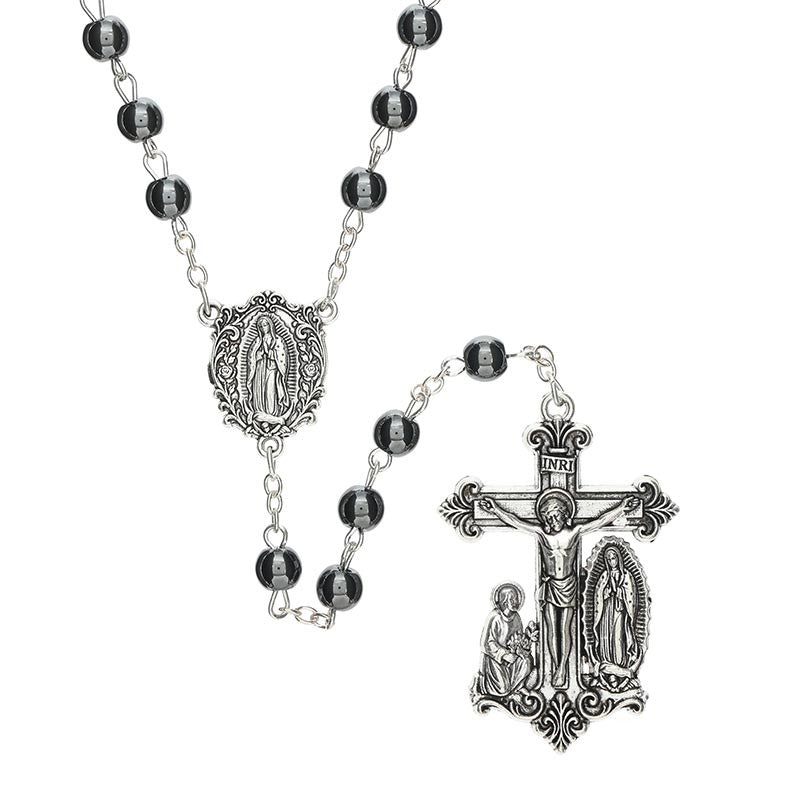 Hematite Our Lady of Guadalupe Guilia Signorelli Rosary